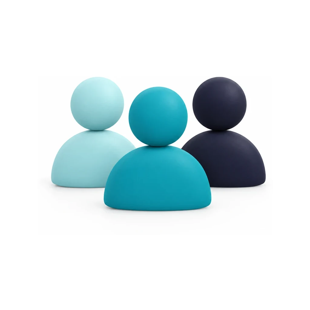 Three people coming together