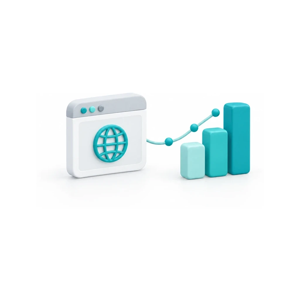 Website visits becoming a clear growth chart